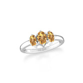 citrine prong-set ring